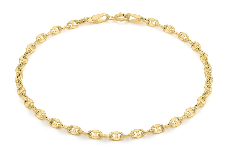 9ct Yellow Gold Link Bracelet 18 cm