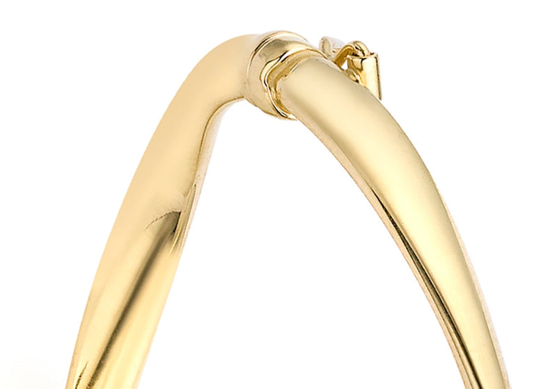 9ct Yellow Gold Organic Twist Bangle 60mm