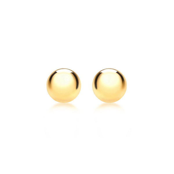 9ct Yellow Gold 8mm Ball Stud Earrings