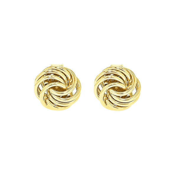 9ct Yellow Gold 6mm Knot Stud Earrings