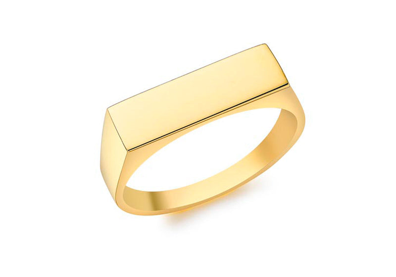 9ct Yellow Gold Rectangular Signet Ring