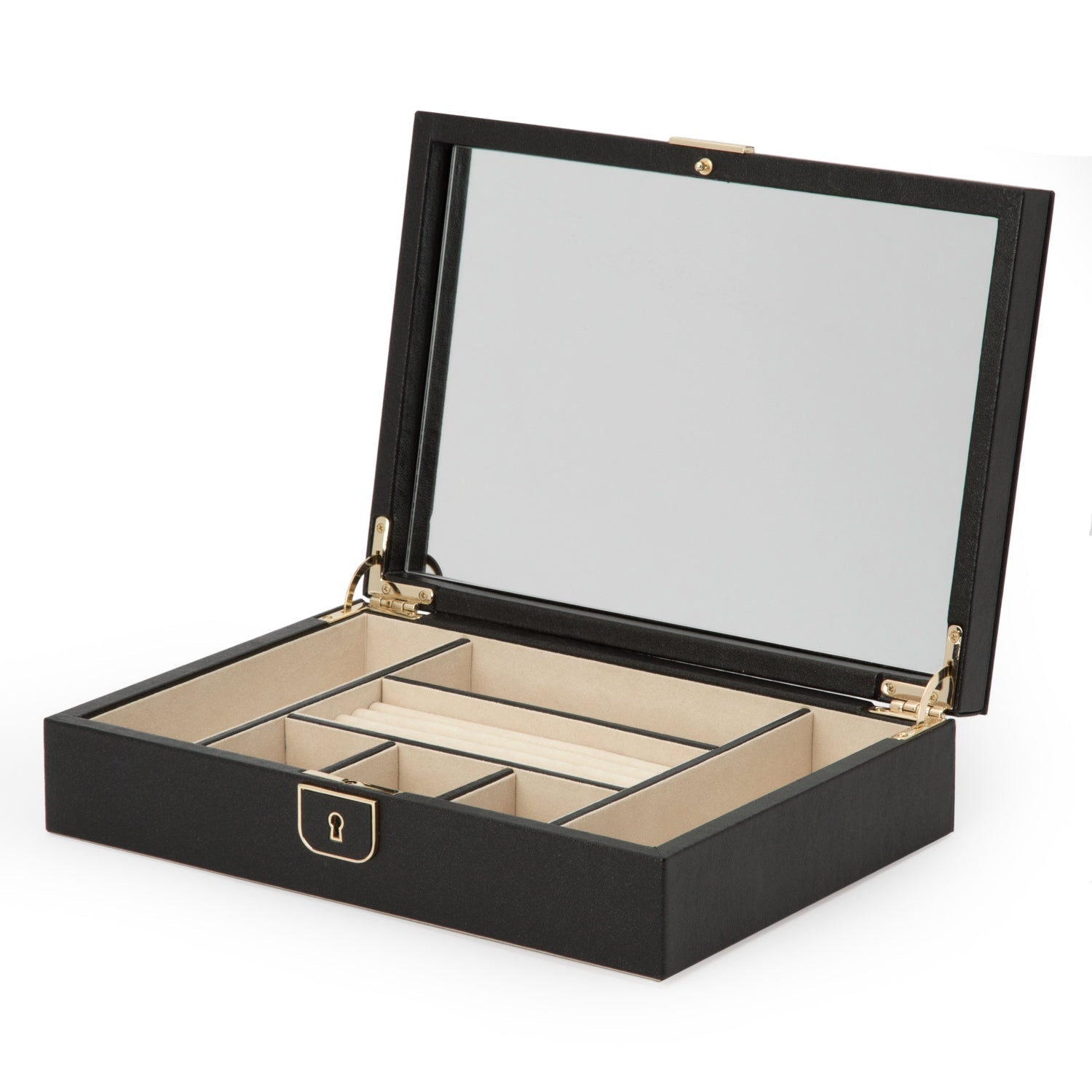 Wolf Palermo Medium Jewellery Box Black