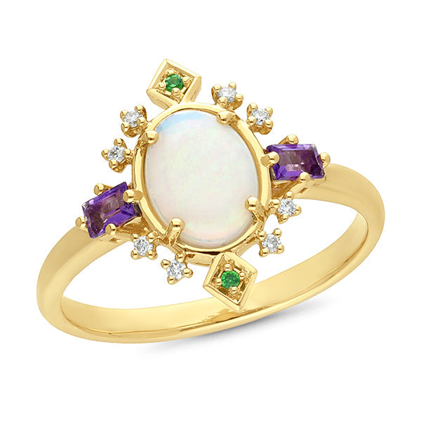 9ct Yellow Gold Opal Ring