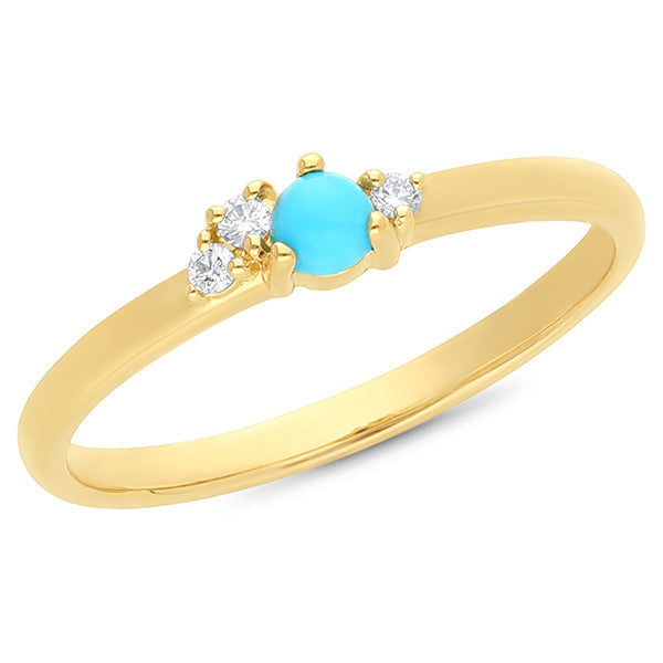 9ct Yellow Gold Turquoise Ring