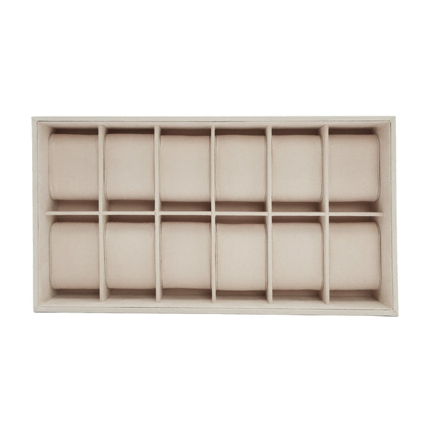 Wolf Vault 12Pc Watch Tray Insert Beige