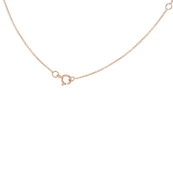 9ct Rose Gold 'B' Initial Adjustable Letter Necklace 38/43cm