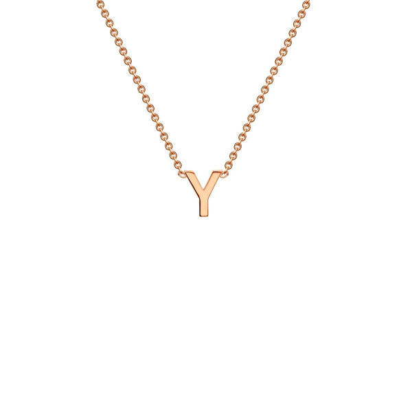 9ct Rose Gold 'Y' Initial Adjustable Letter Necklace 38/43cm