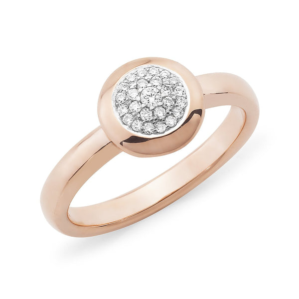 0.14ct Diamond Pave Dress Ring in 9ct Rose Gold