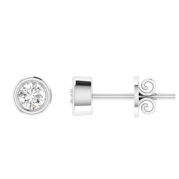 Diamond Stud Earrings with 0.15ct Diamonds in 9ct White Gold - 9WBE15