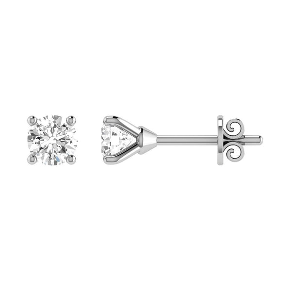 Diamond Stud Earrings with 0.10ct Diamonds in 9ct White Gold - 9WCE10