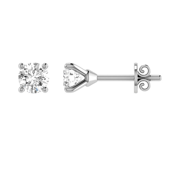 Diamond Stud Earrings with 0.15ct Diamonds in 9ct White Gold - 9WCE15