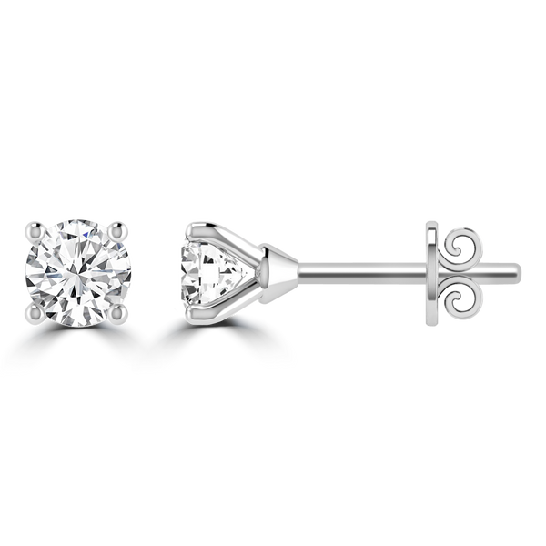 0.33ct GH I1 Diamond 4 Claw Studs in 9ct White Gold