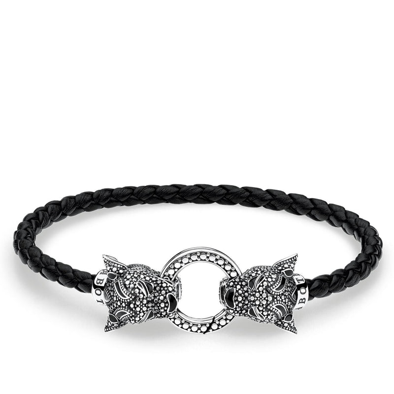 Thomas Sabo Leather Strap Black Cat