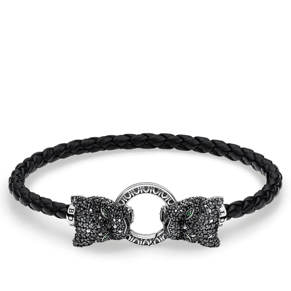 Thomas Sabo Leather Strap Black Cat