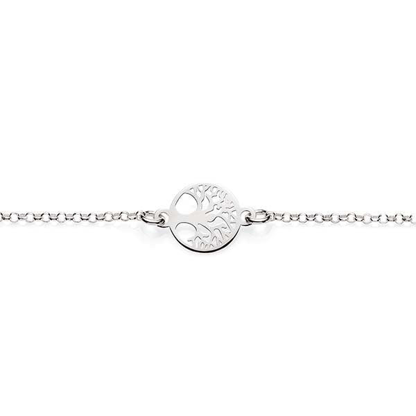 Silver belcher tree of life Bracelet