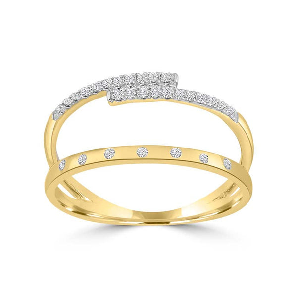 Diamond Ring with 0.1ct Diamonds in 9ct Yellow Gold