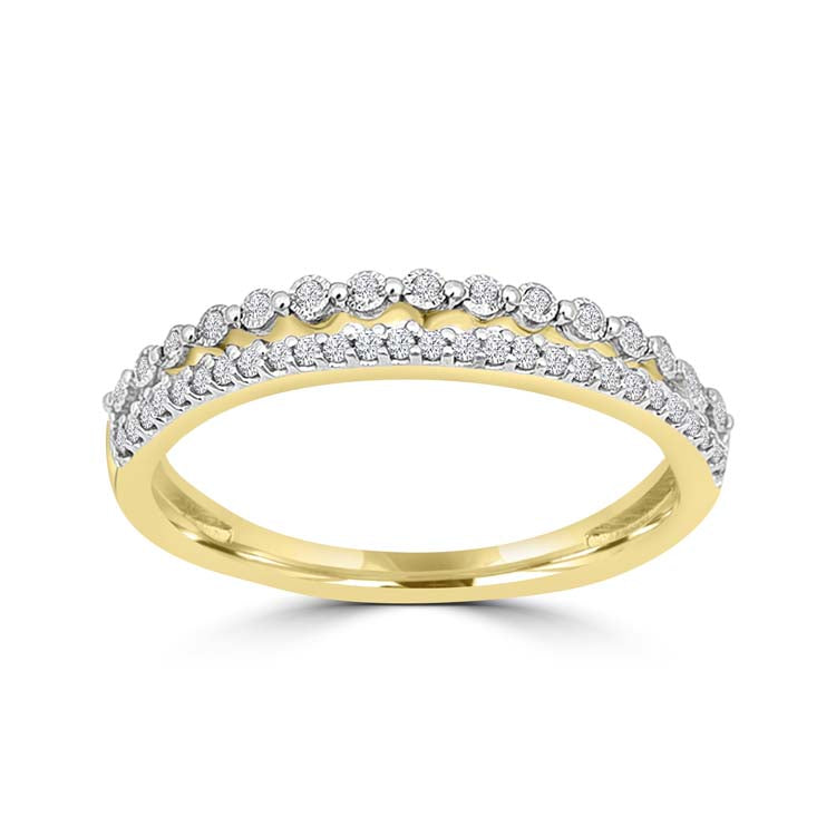 Diamond Ring with 0.14ct Diamonds in 9ct Yellow Gold