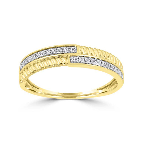 Diamond Ring with 0.115ct Diamonds in 9ct Yellow Gold