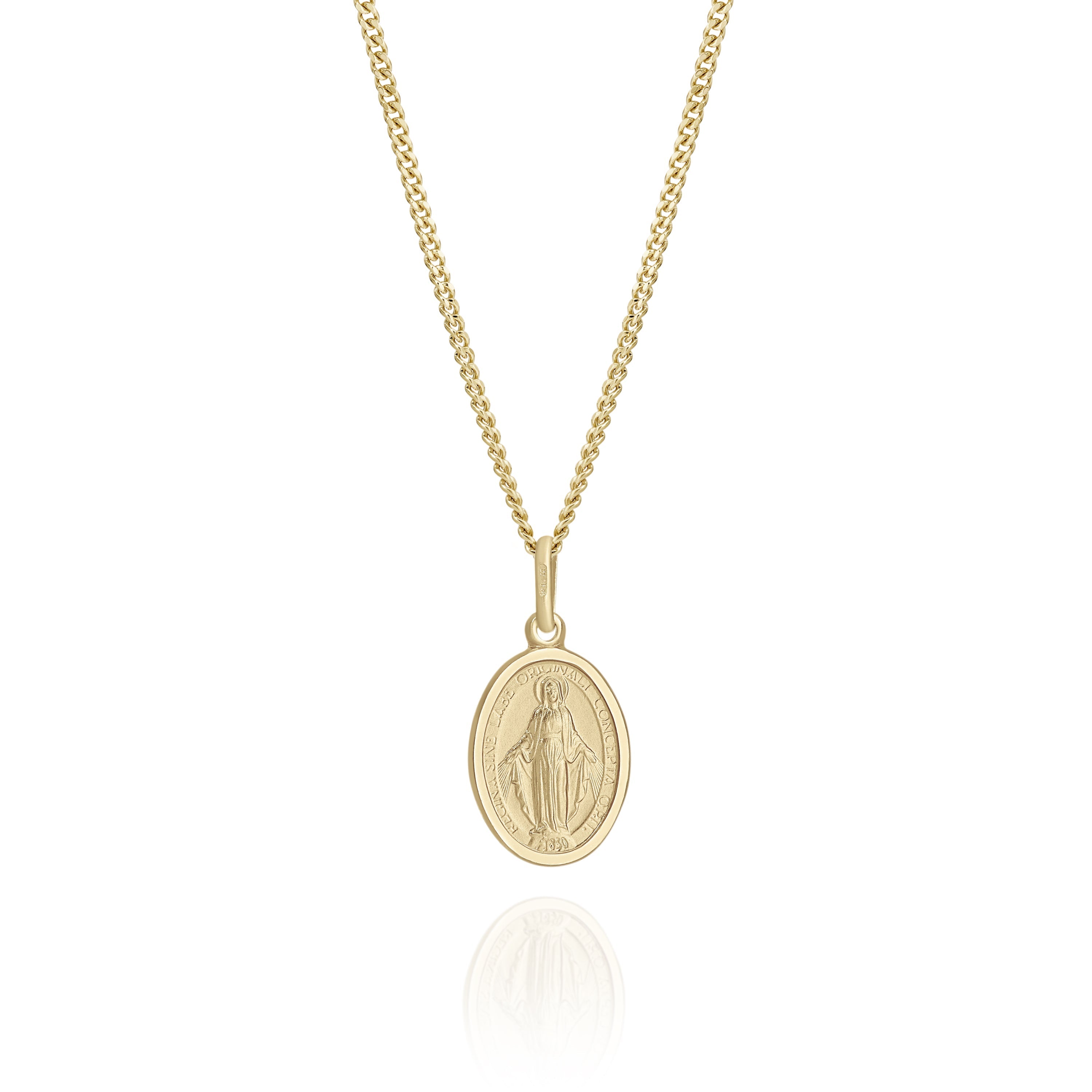 9ct gold Miraculous pendant 14mm
