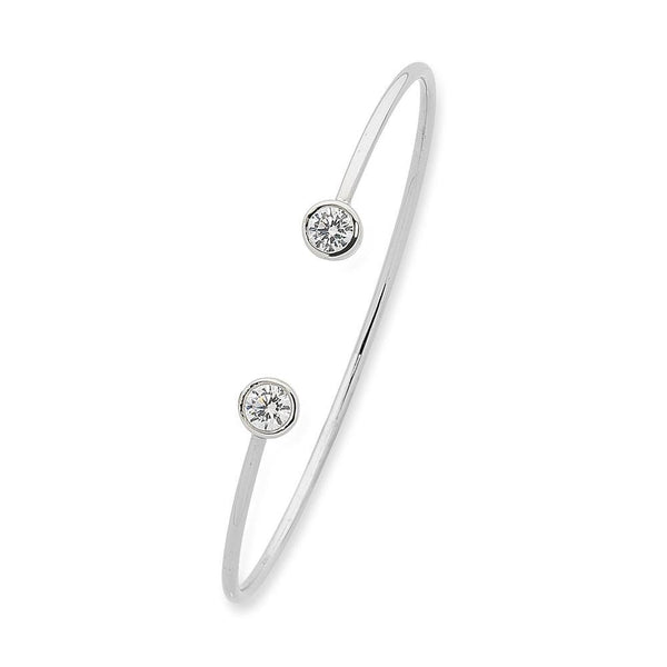 Sterling Silver Cubic Zirconia Bangle