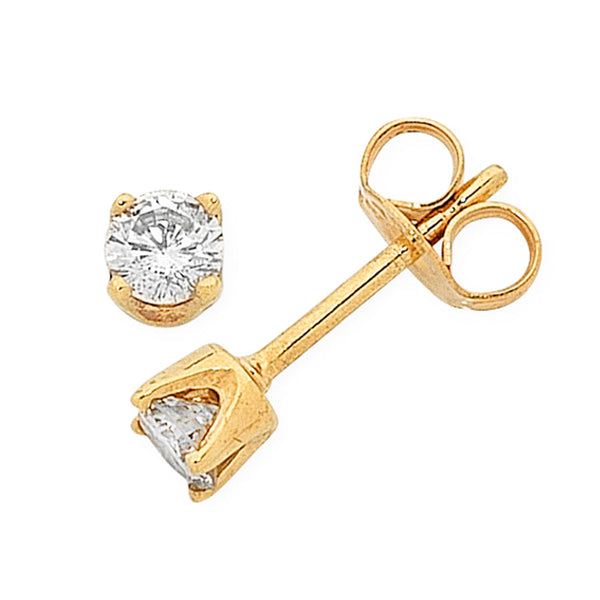 9Ct Gold 0.045Ct Diamond Studs