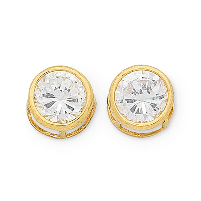 9Ct Gold Cubic Zirconia Studs