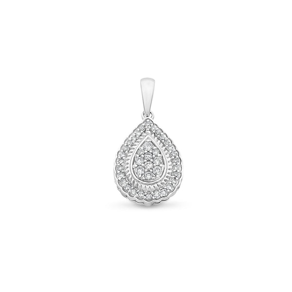 9Ct White Gold 0.20Ct Diamond Pendant