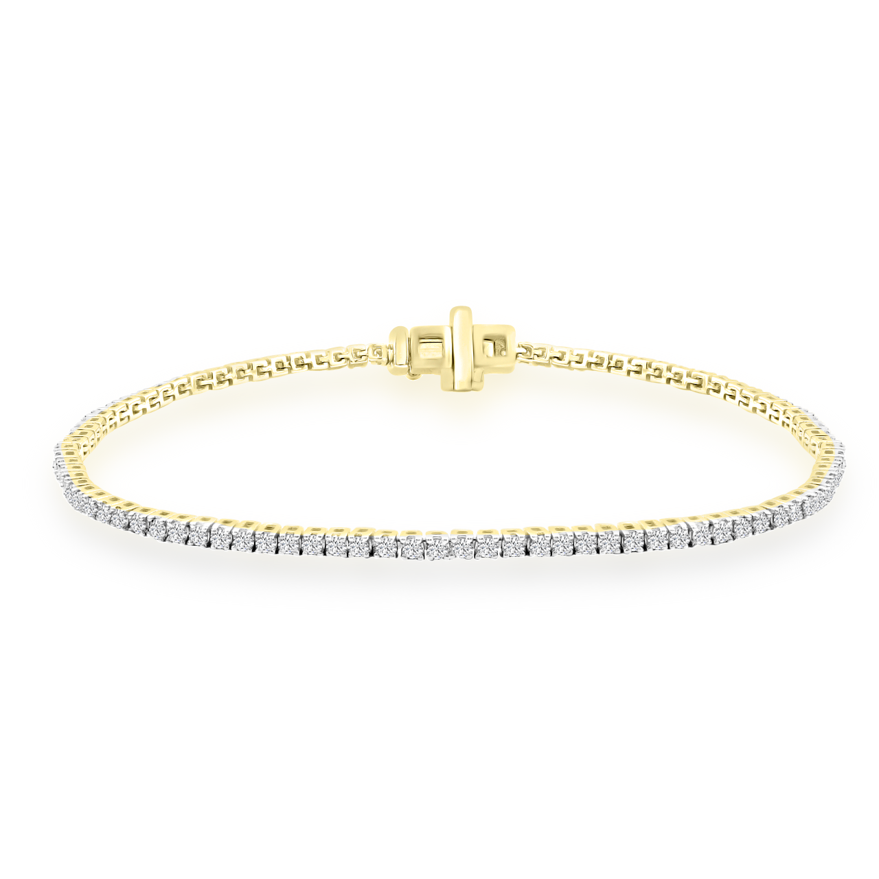 Diamond Tennis Bracelet with 1.00ct Diamonds in 9ct Yellow Gold