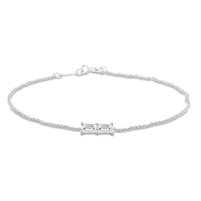 9ct White Gold 0.06ct Diamond Bracelet