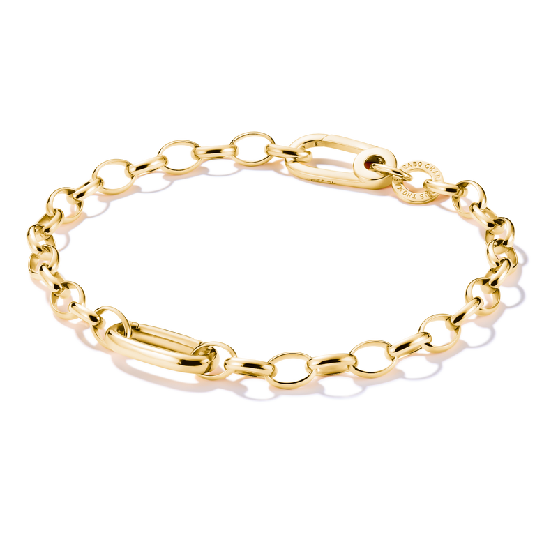 THOMAS SABO Charm bracelet with Connect link Gold