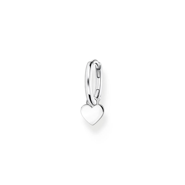 Thomas Sabo Single hoop earring with heart pendant silver
