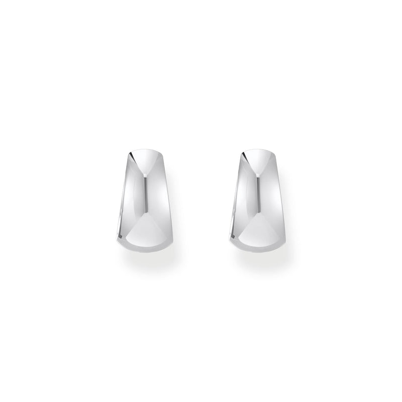 THOMAS SABO Hoop earrings in chunky, trapezoidal shape silver