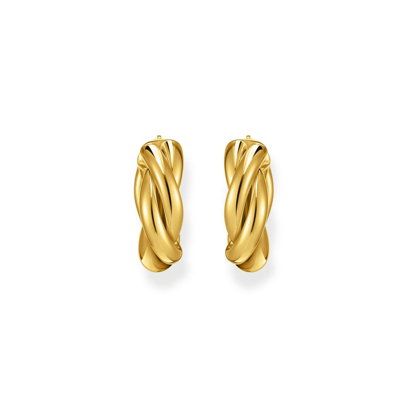 THOMAS SABO Hoop earrings in intertwined design gold