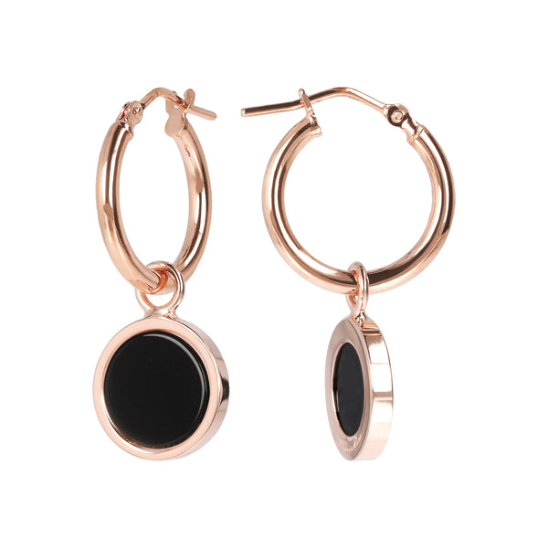 Bronzallure Stone Disc Charm Earrings