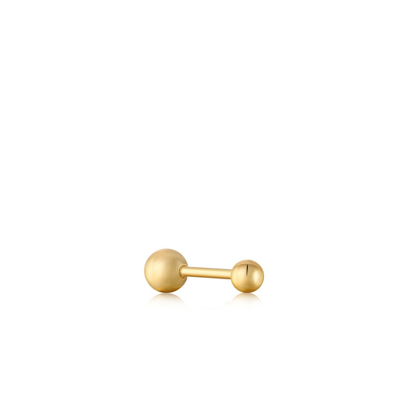 Ania Haie Mini Sphere Barbell Gold Single Earring