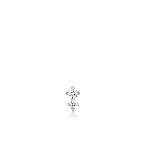 Ania Haie Silver Double Sparkle Barbell Single Earring