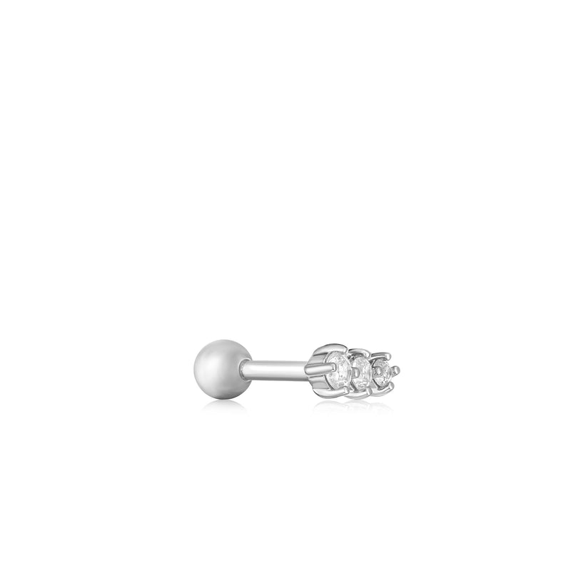 Ania Haie Silver Sparkle Crawler Barbell Single Earring