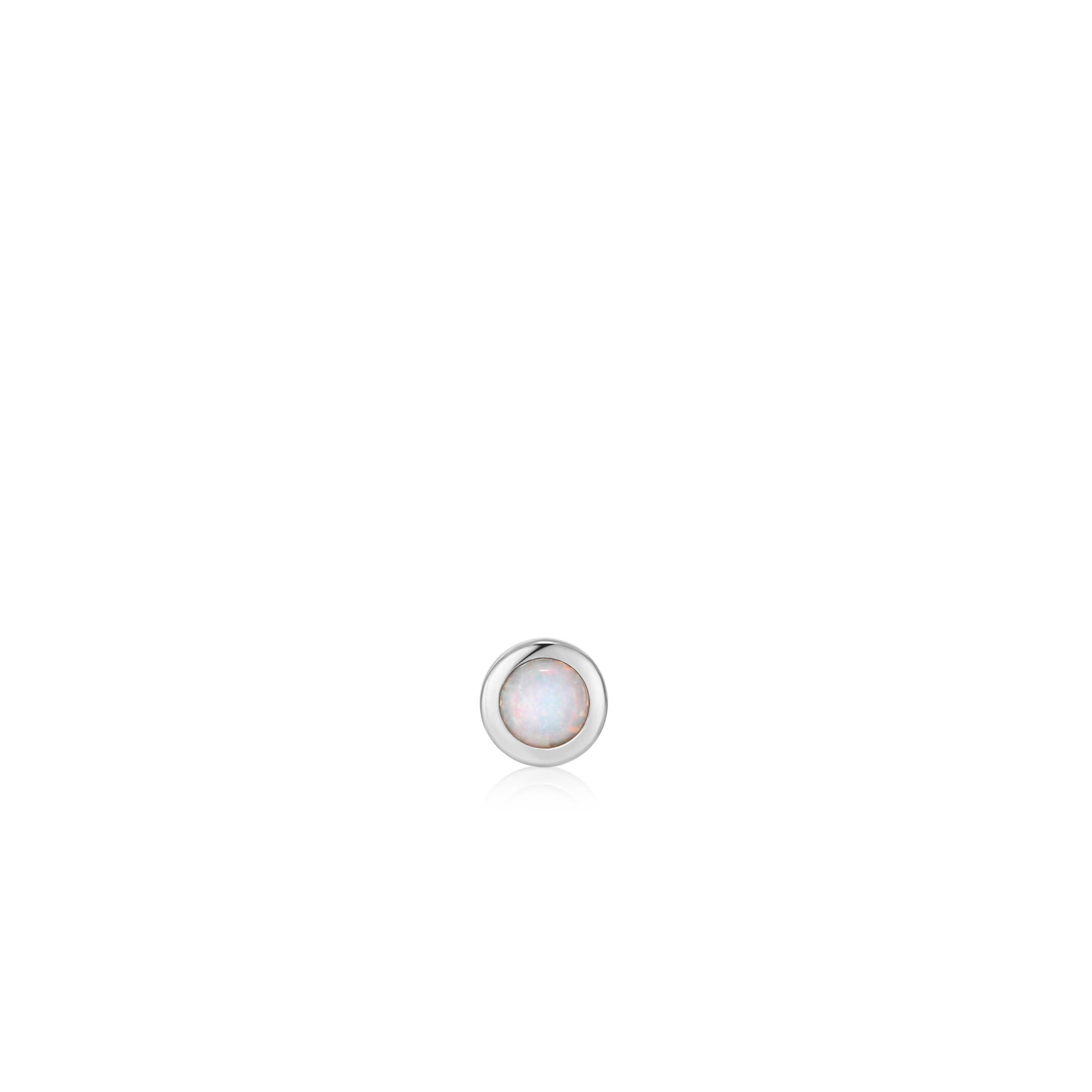 Ania Haie Silver Kyoto Opal Bezel Barbell Single Earring