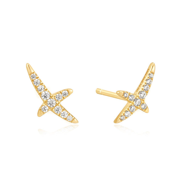 Ania Haie Gold Kiss Pave Studs