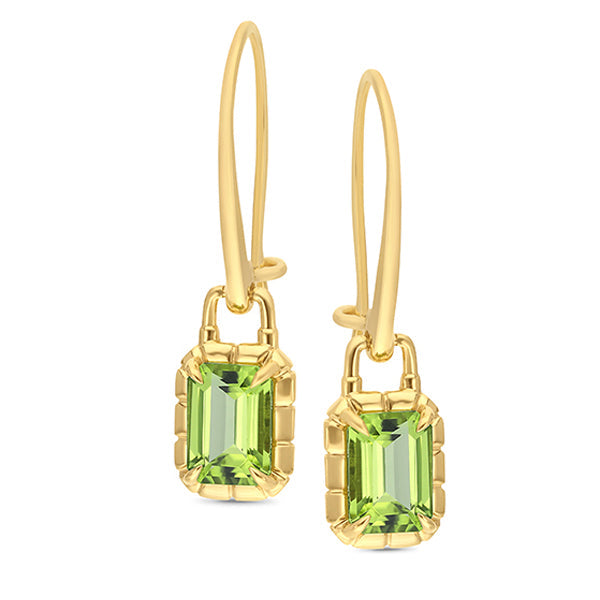 9ct Yellow Gold Peridot Earrings