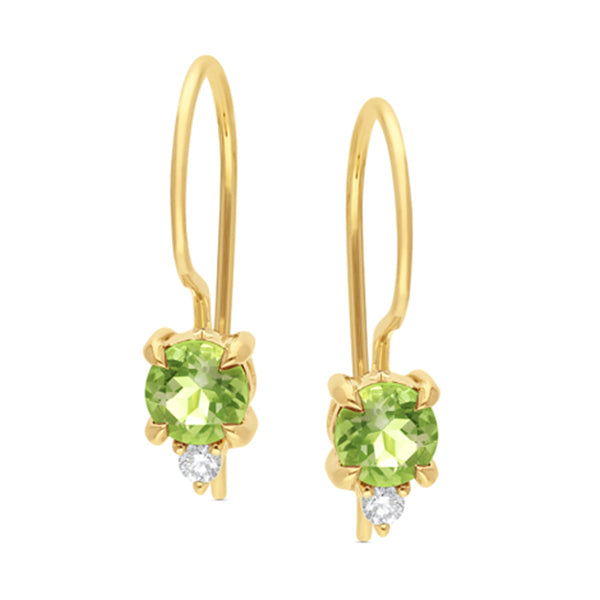 9ct Yellow Gold Peridot Earrings