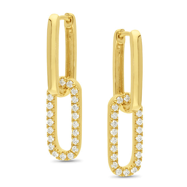 9ct Yellow Gold Lab Grown Diamond Earrings