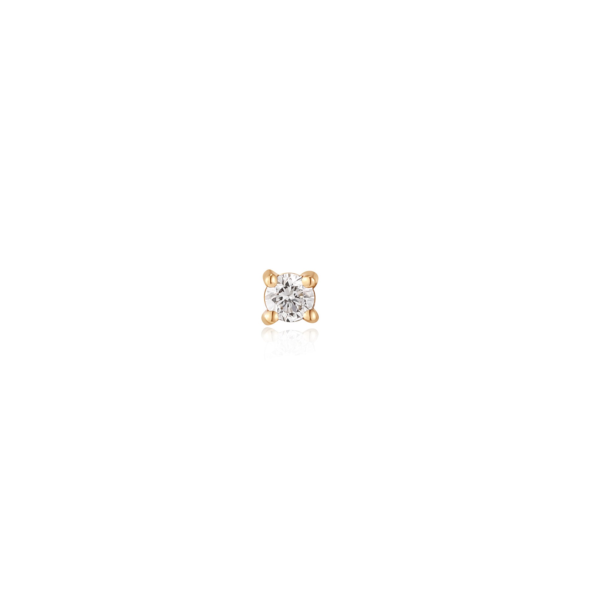 Ania Haie 14ct Gold Stargazer Natural Diamond Single Labret Earring