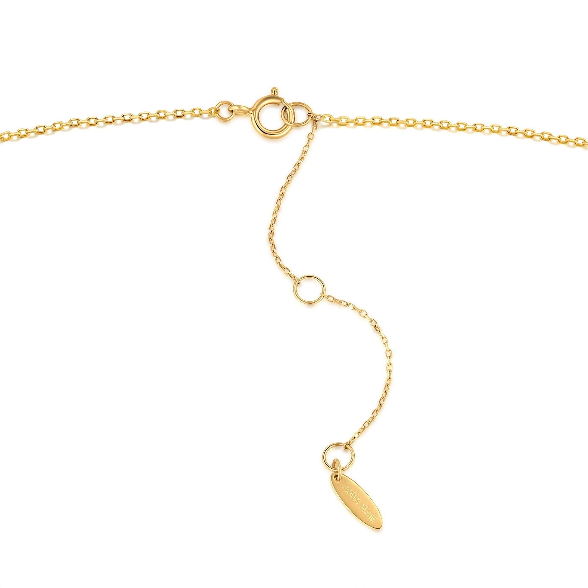 Ania Haie 14ct Gold Sunburst Natural Diamond Necklace