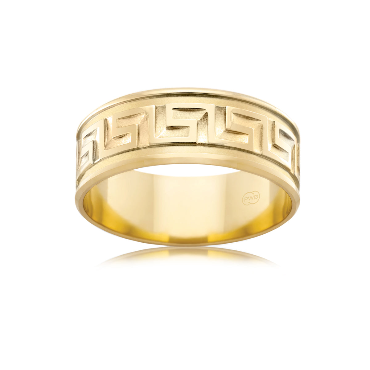 9ct Yellow Gold Faceted Wedding Ring