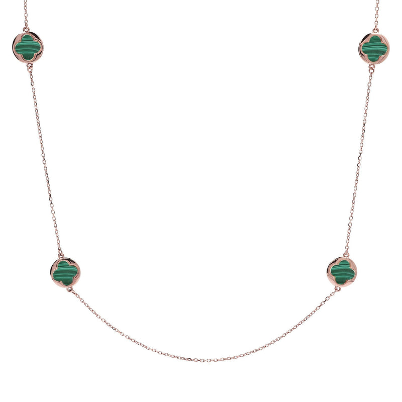 Bronzallure Small Four-Leaf Clover Long Necklace