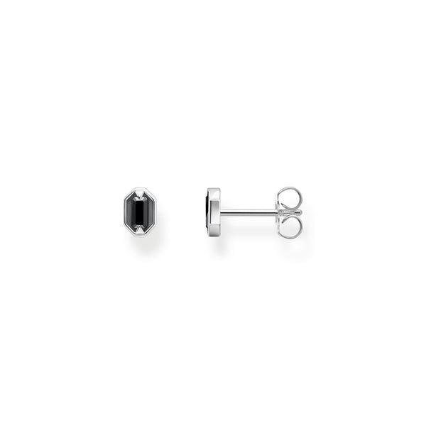 THOMAS SABO Ear Studs Crocodile Eyes with Stones Silver Blackened