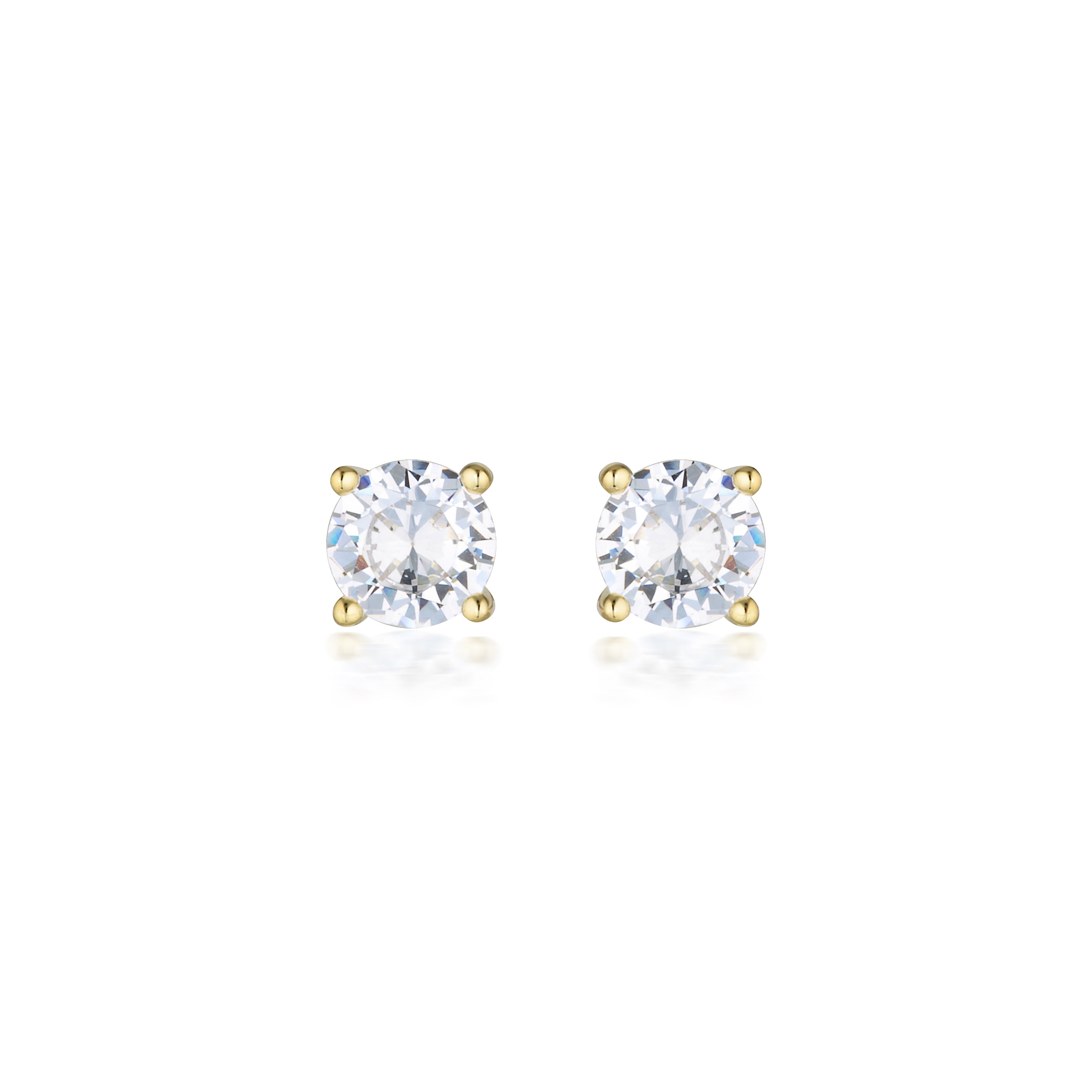 Georgini Moissanite Studs 1.00ct in 9ct Yellow Gold