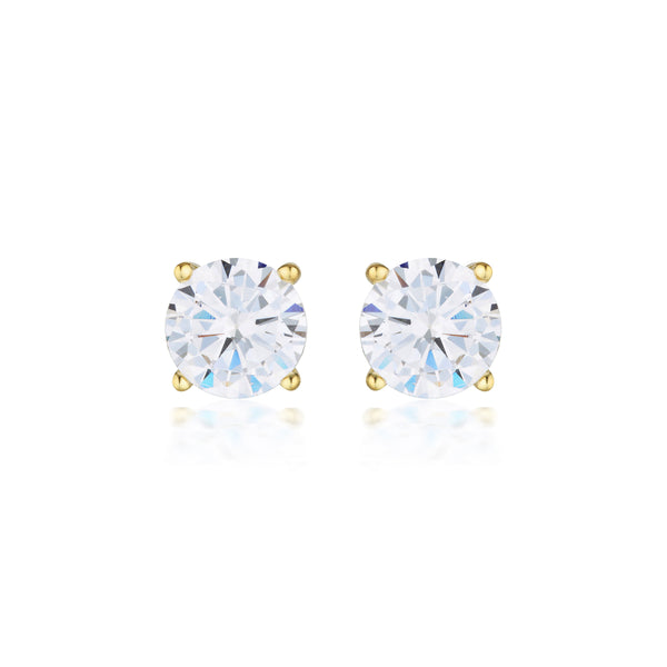 Georgini Moissanite Studs 2.00ct in 9ct Yellow Gold