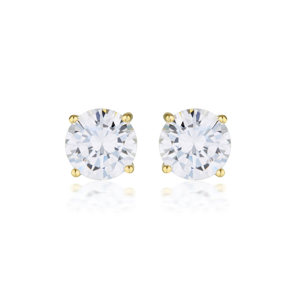 Georgini Moissanite Studs 3.00ct in 9ct Yellow Gold